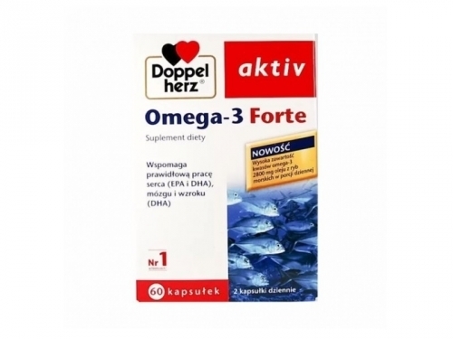 Zdjęcie DOPPELHERZ AKTIV Omega-3 Forte 60 kapsułek