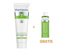 Zdjęcie PHARMACERIS T SEBO-MOISTATIC Krem nawilżająco-kojący SPF30 50ml+ PURI-SEBOTONIQUE Tonik 100ml GRATIS