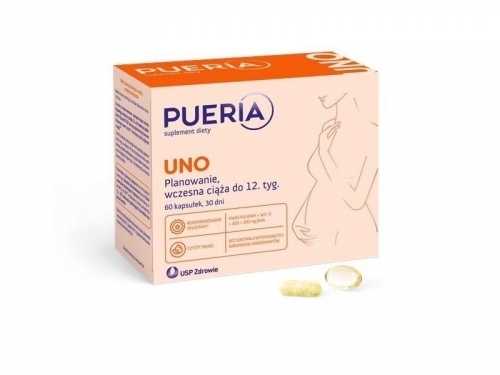 Zdjęcie PUERIA UNO Planowanie ciąży i wczesna ciąża 60 kapsułek