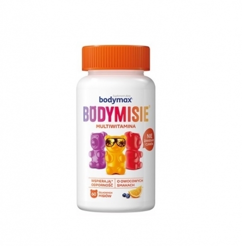 Zdjęcie BODYMAX BODYMISIE Multiwitamina żelki smak owocowy 60 sztuk + Szczoteczka Jordan GRATIS!