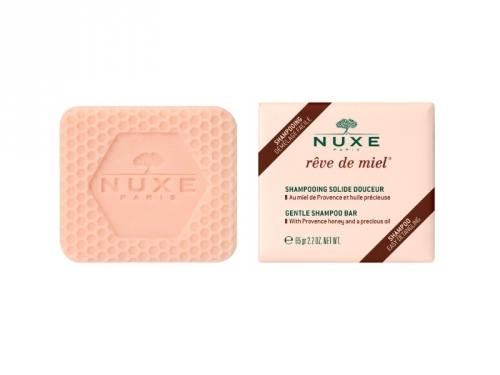 Zdjęcie NUXE REVE DE MIEL Delikatny Szampon w kostce 65 g + Nuxe Very Rose woda micelarna 100 ml GRATIS