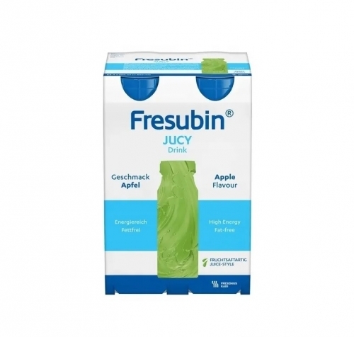Zdjęcie FRESUBIN JUCY DRINK smak jabłko 4 butelki 200 ml