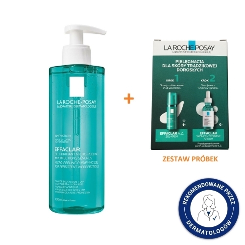 Zdjęcie LA ROCHE-POSAY EFFACLAR MICRO-PEELING Żel 400 ml DATA 30.09.2025 + ZESTAW PRÓBEK EFFACLAR