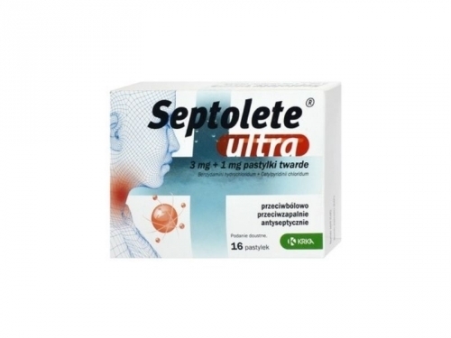 Zdjęcie SEPTOLETE ULTRA 3 mg+1 mg 16 pastylek