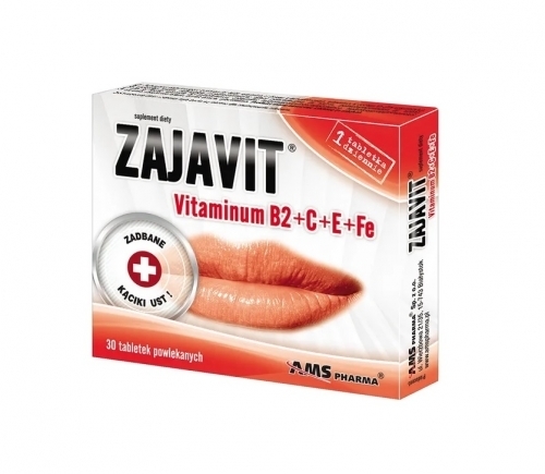 Zdjęcie ZAJAVIT Vitaminum B2 + C + E + Fe 30 tabletek