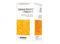 Zdjęcie CALCIUM SANDOZ + VITAMINUM C Smak pomarańczowy 10 tabletek musujących