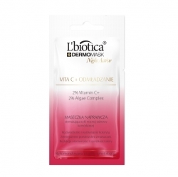Zdjęcie L\'BIOTICA DERMOMASK Night Active VITA C+ Odmładzanie Maseczka naprawcza 12 ml