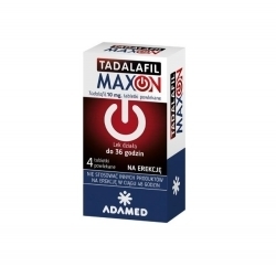 Zdjęcie TADALAFIL MAXON 10 mg Na erekcję do 36h 4 tabletki