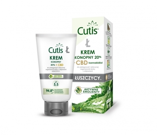 Zdjęcie CUTIS Ł - ŁUSZCZYCA Krem konopny 20% + CBD 120 ml