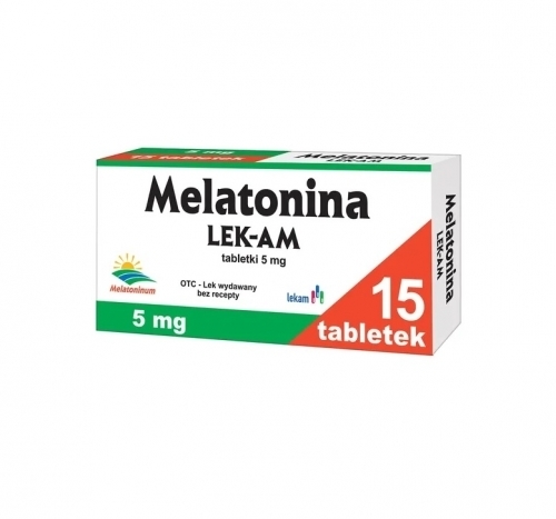 Zdjęcie MELATONINA 5 mg 15 tabletek LEK-AM