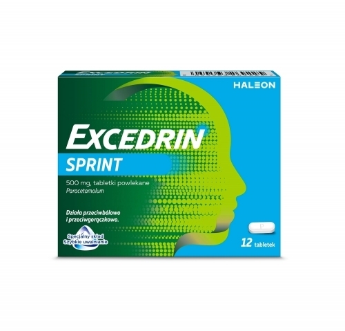 Zdjęcie EXCEDRIN SPRINT 500 mg 12 tabletek