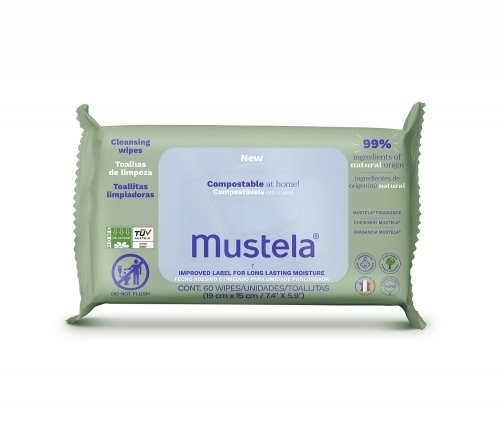 Zdjęcie MUSTELA Chusteczki oczyszczające 60 sztuk