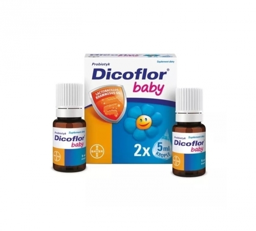 Zdjęcie DICOFLOR BABY krople doustne 2 butelki x 5 ml