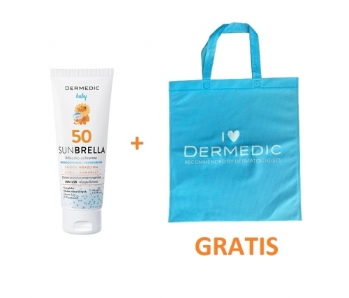 Zdjęcie DERMEDIC SUNBRELLA KIDS SPF50+ mleczko ochronne 100 g + Torba GRATIS