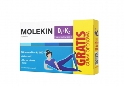 Zdjęcie MOLEKIN D3+ K2 30 tabletek+ GUMA OPOROWA DO ĆWICZEŃ GRATIS!