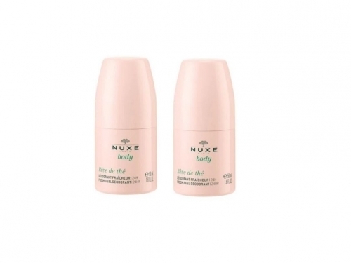 Zdjęcie NUXE BODY REVE DE THE Dezodorant roll-on 24h DUOPACK 2 x 50 ml + Nuxe Very Rose woda 100 ml GRATIS