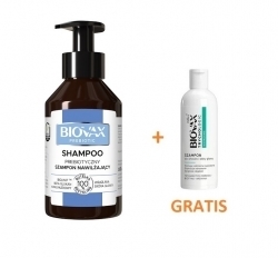 Zdjęcie BIOVAX PREBIOTIC Szampon nawilżający do wrażliwej skóry głowy 200 ml + MINI SZAMPON 50 ml GRATIS
