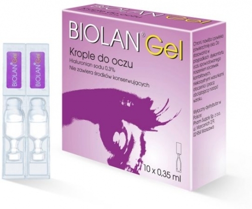 Zdjęcie BIOLAN GEL 0,3% krople do oczu 0,35 ml x 10 minimsów