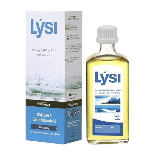 Zdjęcie LYSI OMEGA3 Tran islandzki naturalny 240 ml