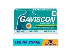 Zdjęcie GAVISCON o smaku mięty 16 tabletek