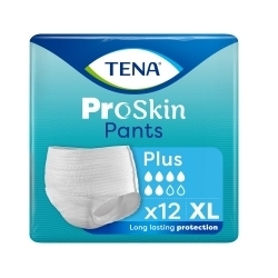 Zdjęcie TENA PANTS PROSKIN PLUS Majtki chłonne rozmiar XL 12 sztuk