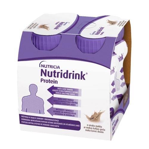 Zdjęcie NUTRIDRINK Protein mokka 4 butelki 125 ml