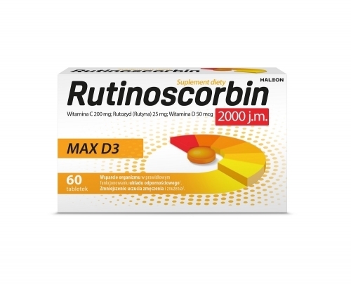 Zdjęcie RUTINOSCORBIN MAX D3 60 tabletek
