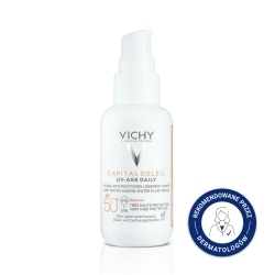 Zdjęcie VICHY CAPITAL SOLEIL UV-AGE DAILY Fluid Koloryzujący przeciw fotostarzeniu skóry SPF50+ 40 ml