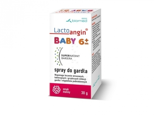 Zdjęcie LACTOANGIN BABY spray do gardła o smaku maliny 30 g