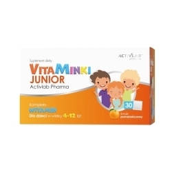 Zdjęcie ACTIVLAB VitaMinki Junior smak pomarańczowy 30 saszetek