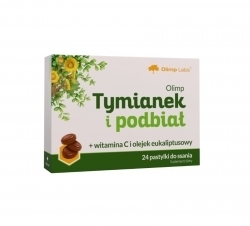 Zdjęcie OLIMP Tymianek i Podbiał 24 pastylki do ssania
