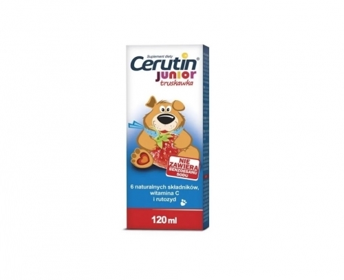 Zdjęcie CERUTIN JUNIOR Syrop smak truskawkowy 120 ml