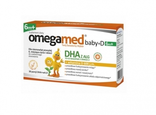 Zdjęcie OMEGAMED Baby+D 30 kapsułek twist-off