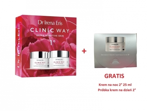 Zdjęcie Dr Irena Eris CLINIC WAY ZESTAW 1° Dermokrem na dzień 50 ml + Dermokrem na noc 50 ml + GRATIS