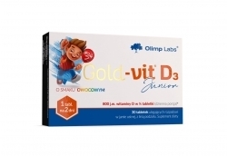 Zdjęcie OLIMP Gold-Vit D3 Junior smak owocowy 30 tabletek