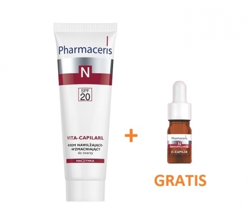 Zdjęcie PHARMACERIS N VITA-CAPILARIL Krem nawilżający do twarzy 50 ml + GRATIS