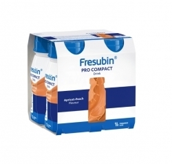 Zdjęcie FRESUBIN PRO COMPACT DRINK smak morela-brzoskwinia 4 butelki po 125 ml