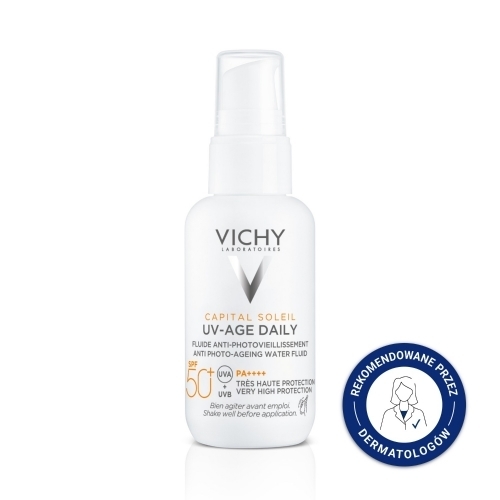 Zdjęcie VICHY CAPITAL SOLEIL UV-AGE DAILY Fluid przeciw fotostarzeniu się skóry SPF50+ 40 ml