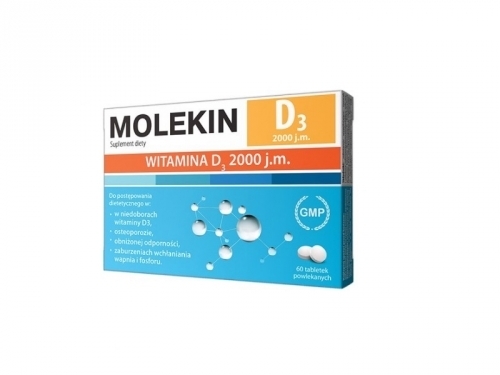 Zdjęcie MOLEKIN D3 2 000j.m. 60 tabletek