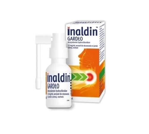Zdjęcie INALDIN GARDŁO 1,5 mg/ml aerozol do stosowania w jamie ustnej 30 ml