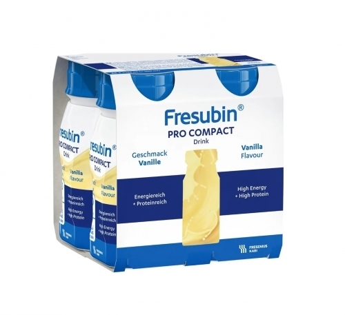 Zdjęcie FRESUBIN PRO COMPACT DRINK smak wanilia 4 butelki po 125 ml
