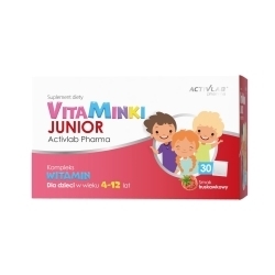 Zdjęcie ACTIVLAB VitaMinki Junior smak truskawkowy 30 saszetek