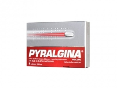 Zdjęcie PYRALGINA 500 mg 6 tabletek