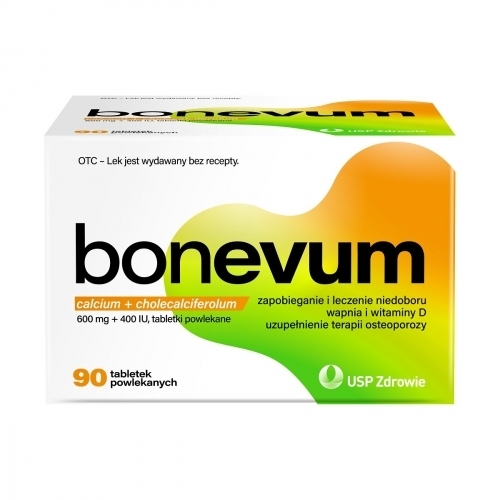 Zdjęcie BONEVUM 600 mg + 400 I.U. 90 tabletek