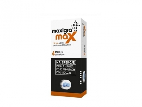 Zdjęcie MAXIGRA MAX 50 mg 4 tabletki