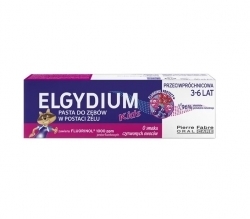Zdjęcie ELGYDIUM KIDS Fluorinol Protect+ Pasta do zębów smak czerwone owoce dla dzieci 3-6 lat 50 ml