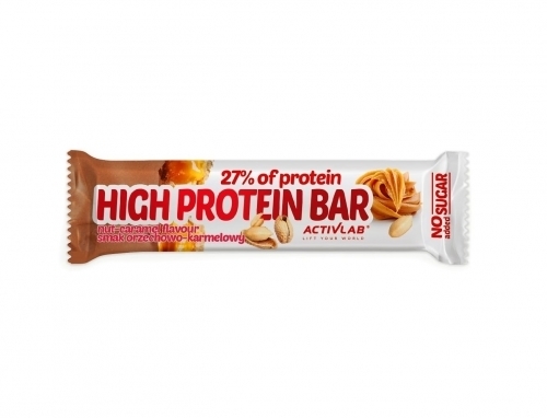 Zdjęcie ACTIVLAB HIGH PROTEIN BAR Baton wysokobiałkowy smak orzechowo-karmelowy 49 g