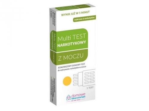 Zdjęcie DOMOWE LABORATORIUM (HYDREX) Multi test do wykrywania narkotyków w moczu 1 sztuka