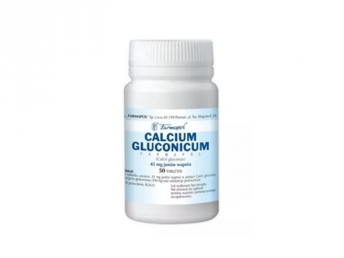 Zdjęcie CALCIUM GLUCONICUM 50 tabletek