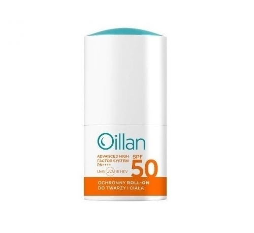 Zdjęcie OILLAN Roll-on ochronny SPF50+ 50 ml + OLEJKOWY ŻEL 50 ml W PREZENCIE